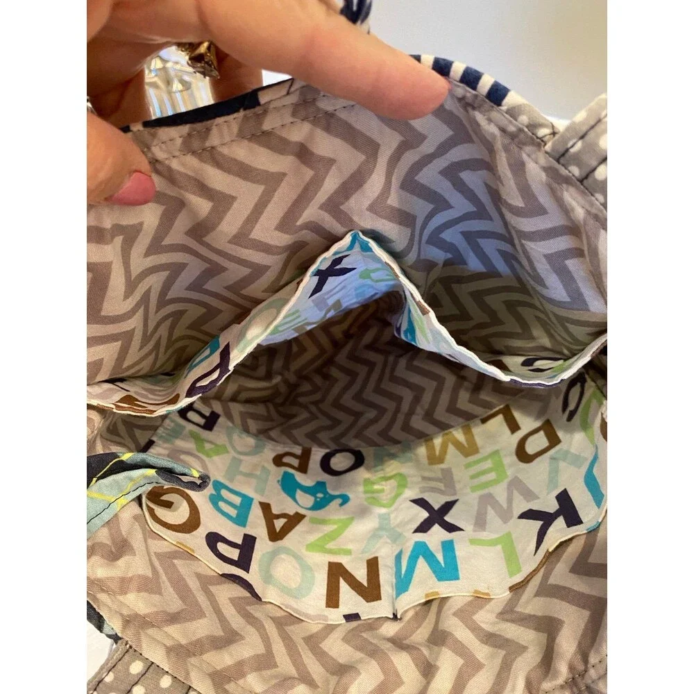 Hand sewn Handmade Handcrafted Tote Diaper Cloth Bag‎ w/shoulder Straps Elephant